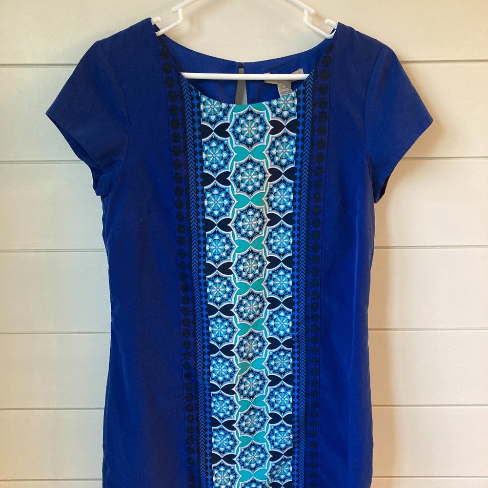 Banana Republic Blue Mini Shift Dress